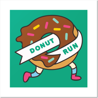 Donut Run // Cute Donut Doodle Posters and Art